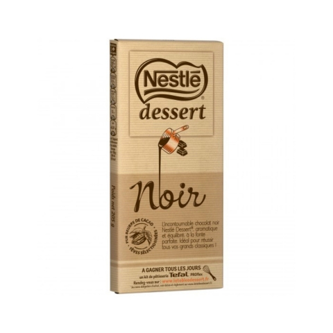 Tablette Nestlé Dessert Chocolat Noir La Boutique du Patissier