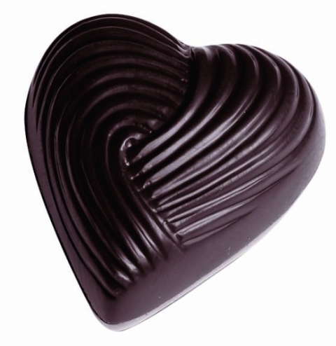 Moule Chocolat Bonbon Coeur Strié - La Boutique du Pâtissier
